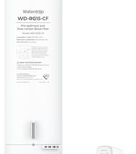 Waterdrop WD-G5P500-CF Filter for WD-G5P500 Undersink Reverse Osmosis System | 6-Month Lifespan | High Capacity Filtrati