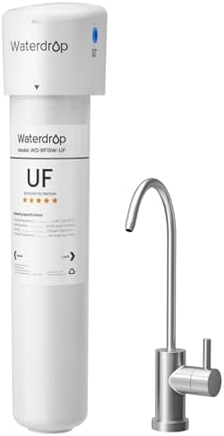 Waterdrop 15UB-UF Ultra Filtration Under Sink Water Filter System for Bacteria Reduction - Reduces Lead, Chlorine, Bad T