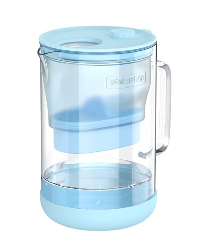 Waterdrop Large Glass Water Filter Pitcher - Eco-Friendly 10-Cup with Certified Filter - Reduces PFOA/PFOS, Chlorine & H