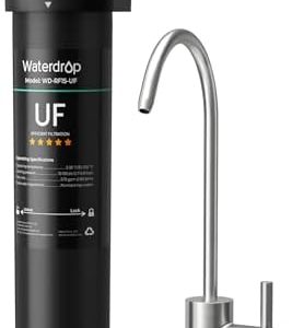 Waterdrop 15UB-UF Ultra Filtration Under Sink Water Filter System for Bacteria Reduction - Reduces Lead, Chlorine, Bad T