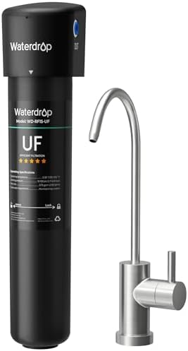 Waterdrop 15UB-UF Ultra Filtration Under Sink Water Filter System for Bacteria Reduction - Reduces Lead, Chlorine, Bad T