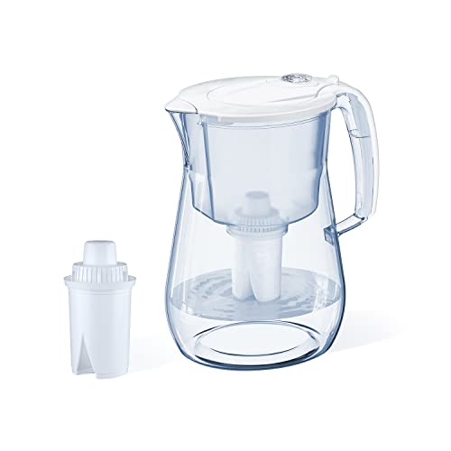 AQUAPHOR Water Filter Pitcher Opal 12 Cup - Long-Life 145 Gallons Filter, Perfect for Families, Optimal for Everyday Use