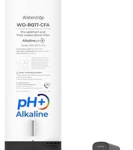 Waterdrop WD-G5P700A-CF Filter Replacement for Undersink RO System - 6-Month Lifetime, Optimized Filtration, Safe Drinki