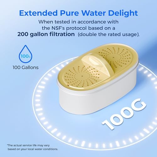 Waterdrop Replacement Water Filters | NSF Certified | Compatible with Pitchers & Dispensers | Reduces Lead & PFAS | 3-Pa
