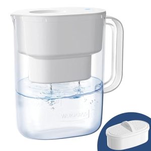 Waterdrop Water Filter Pitcher - 200-Gallon Long-Life, NSF Certified, Reduces PFOA/PFOS & Chlorine - 10-Cup Capacity for
