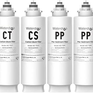Waterdrop Undersink Water Filter Compo Pack, 2PP+CT+CS | High Capacity | Easy Installation | Perfect for Home Use | Remo