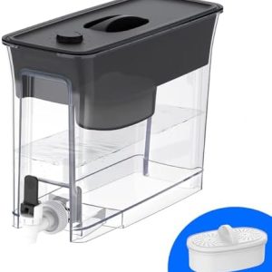 Waterdrop 35-Cup Slim Water Filter Dispenser | Large Capacity | Reduces Chlorine & PFOA/PFOS | BPA Free | Faster Filtrat