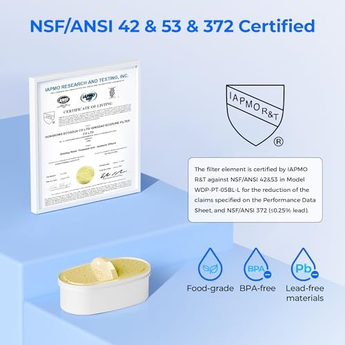 Waterdrop Replacement Water Filters | NSF Certified | Compatible with Pitchers & Dispensers | Reduces Lead & PFAS | 3-Pa
