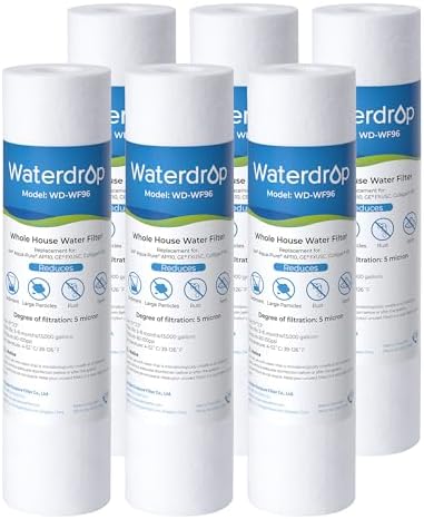 Waterdrop 5 Micron Whole House Water Filter Replacement Cartridge - Sediment Filter for 10" RO Units - Compatible with A