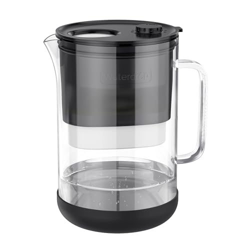 Waterdrop Large Glass Water Filter Pitcher - Eco-Friendly 10-Cup with Certified Filter - Reduces PFOA/PFOS, Chlorine & H