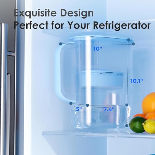 Waterdrop Water Filter Pitcher - 10-Cup Capacity, NSF Certified, Reduces PFOA/PFOS & Chlorine, Improves Coffee & Tea Tas