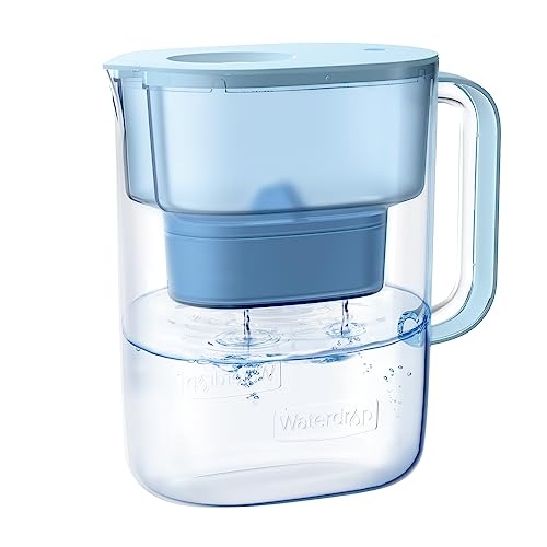 Waterdrop Water Filter Pitcher - 10-Cup Capacity, NSF Certified, Reduces PFOA/PFOS & Chlorine, Improves Coffee & Tea Tas