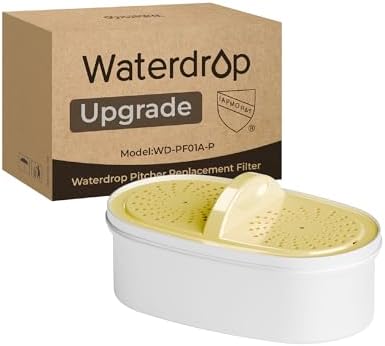 Waterdrop Replacement Water Filters | NSF Certified | Compatible with Pitchers & Dispensers | Reduces Lead & PFAS | 3-Pa