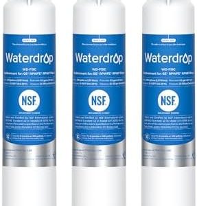 Waterdrop WD-F19C Refrigerator Water Filter Replacement for GE® RPWFE®, RPWF (with CHIP) - 3-Pack Compatible with GFE28G