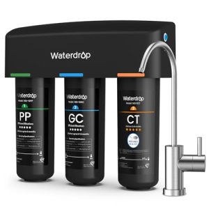 Waterdrop TSB Under Sink Water Filter System | 8 Layer Filtration | Reduces PFAS, PFOA/PFOS, Fluoride | Dedicated Faucet