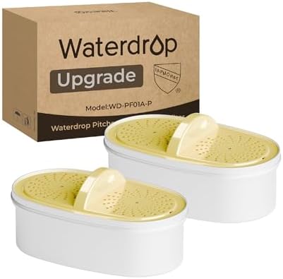 Waterdrop Replacement Water Filters | NSF Certified | Compatible with Pitchers & Dispensers | Reduces Lead & PFAS | 3-Pa