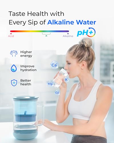 Waterdrop Large Glass Water Filter Pitcher - Eco-Friendly 10-Cup with Certified Filter - Reduces PFOA/PFOS, Chlorine & H
