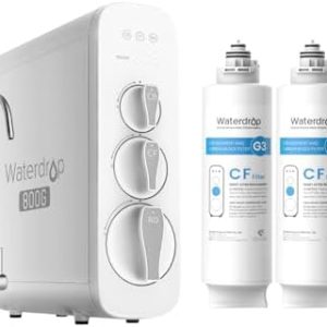 Waterdrop G3P800 Reverse Osmosis System - 800 GPD Fast Flow, NSF Certified, 3:1 Pure to Drain for Home Use