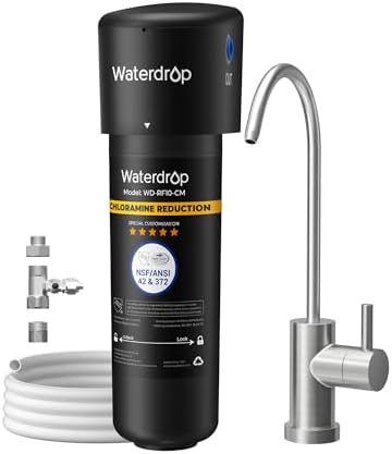 Waterdrop 15UB-UF Ultra Filtration Under Sink Water Filter System for Bacteria Reduction - Reduces Lead, Chlorine, Bad T