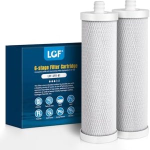 LCF Replacement Water Filter - Compatible with LCF-CF-01, 6-Stage Silver Ions Enhanced, 16,000 Gallons, 2-Pack for WD-CT