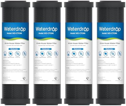 Waterdrop 5 Micron Whole House Water Filter Replacement Cartridge - Sediment Filter for 10" RO Units - Compatible with A