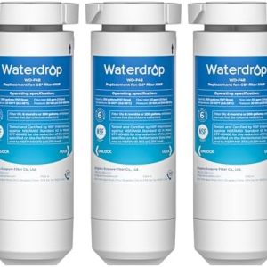 Waterdrop XWF Replacement Water Filter for GE® Refrigerators - 3-Pack, WR17X30702, Compatible with GE® XWF (Not XWFE®),