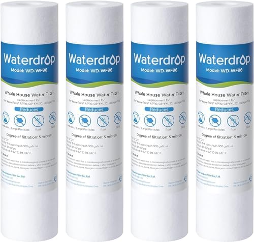 Waterdrop 5 Micron Whole House Water Filter Replacement Cartridge - Sediment Filter for 10" RO Units - Compatible with A